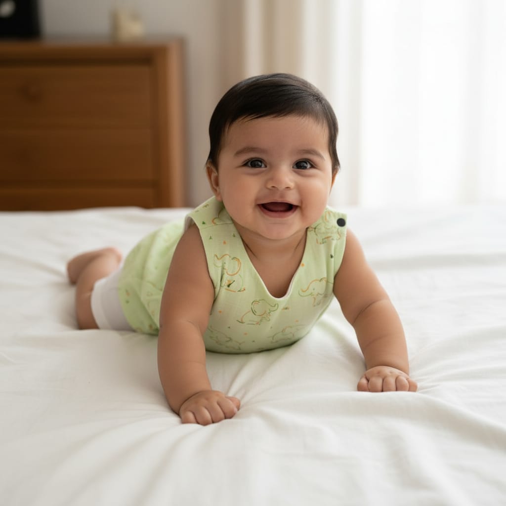 Newborn Muslin Button Jabla Pack of - 1