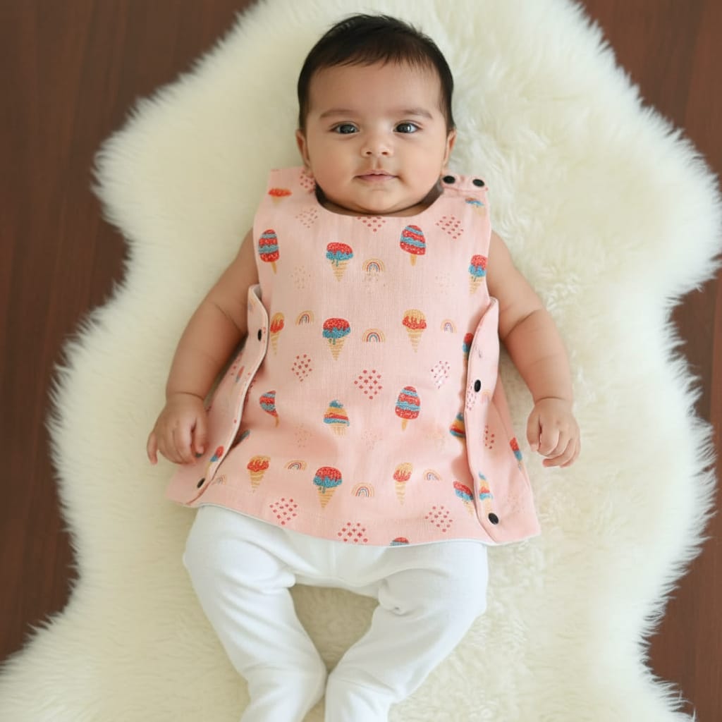 Muslin Button Jabla 0 to 6 Months Babies Pack of - 1