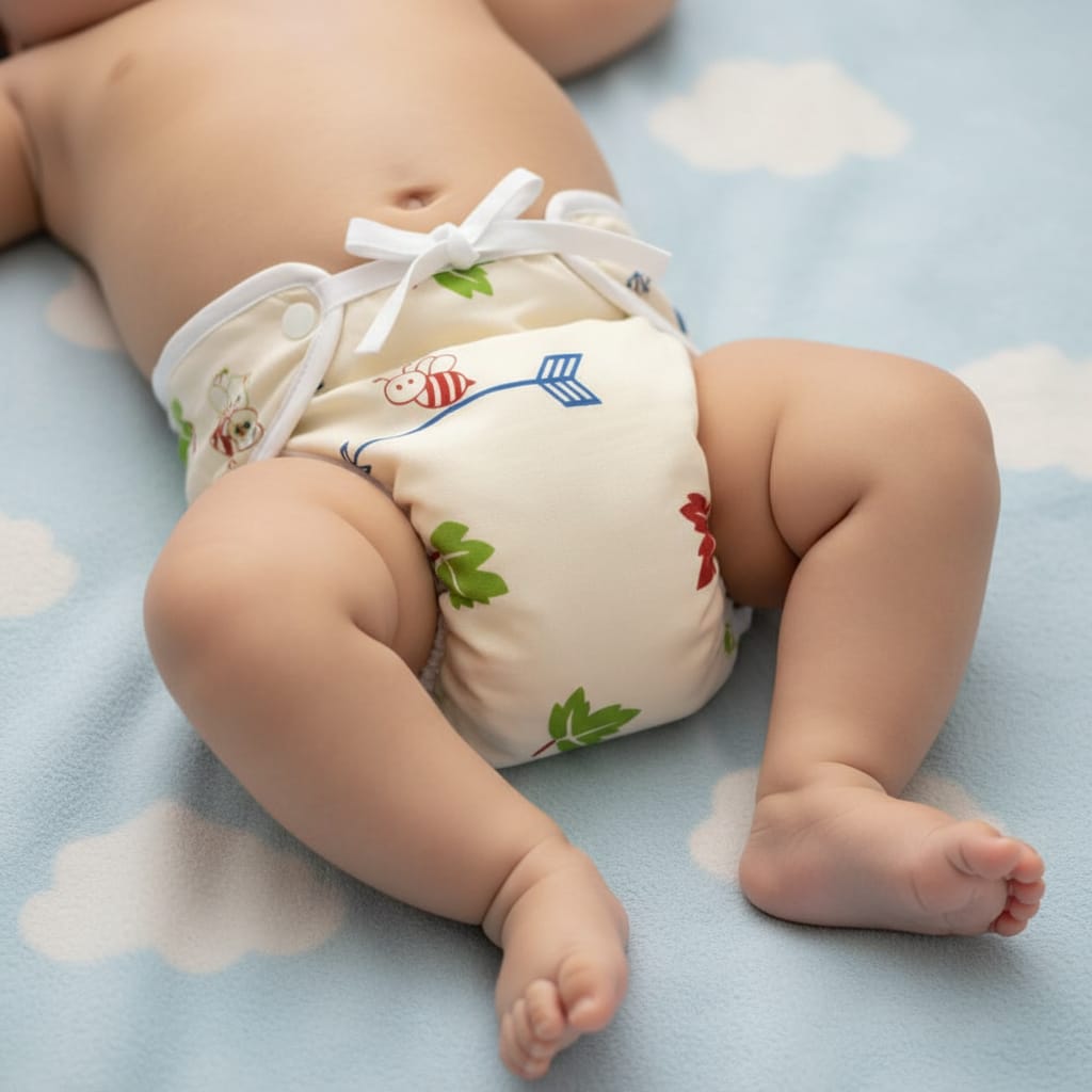 Baby Muslin Langot Nappy (6-Layer Cotton Padding) pack of - 1