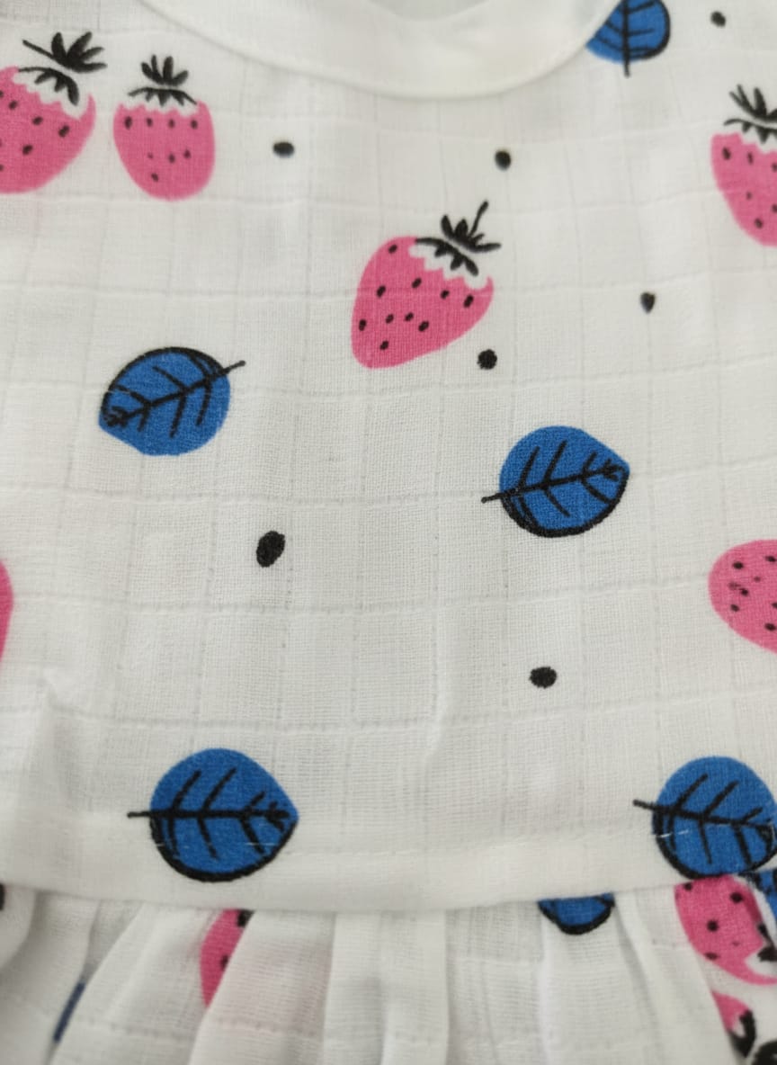 Baby Girl Knot Style Muslin Frock Pack of - 1