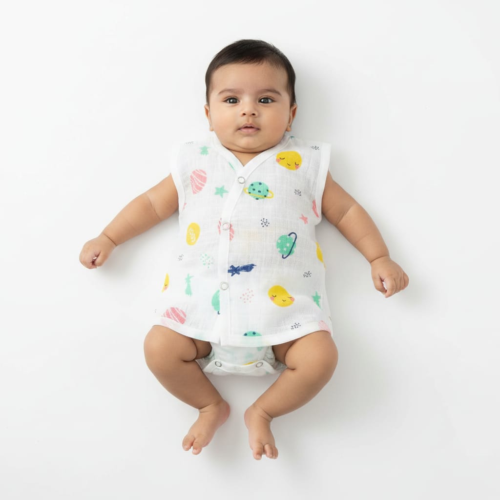 Muslin New born Jabla pack of - 3