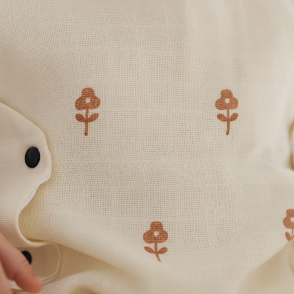 Muslin Button Jabla 0-6 Months  Pack of - 1
