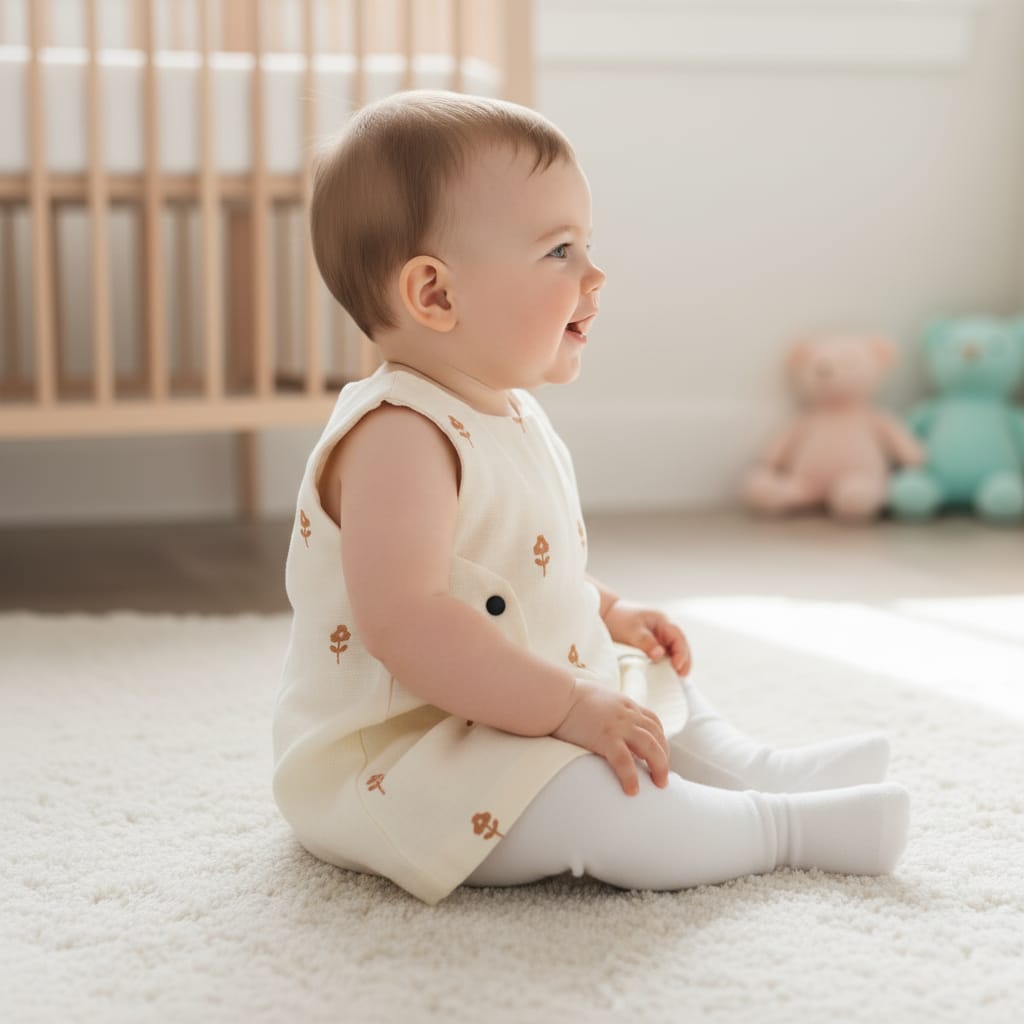 Muslin Button Jabla 0-6 Months  Pack of - 1