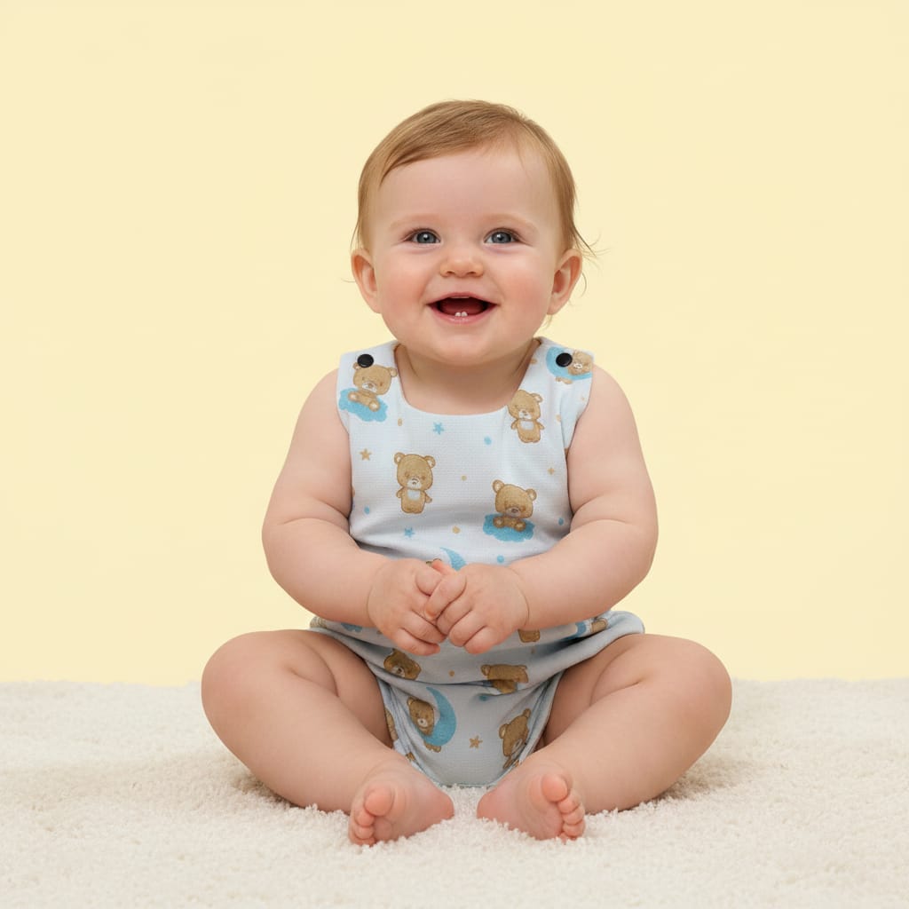 Muslin Button Jabla pack of - 1