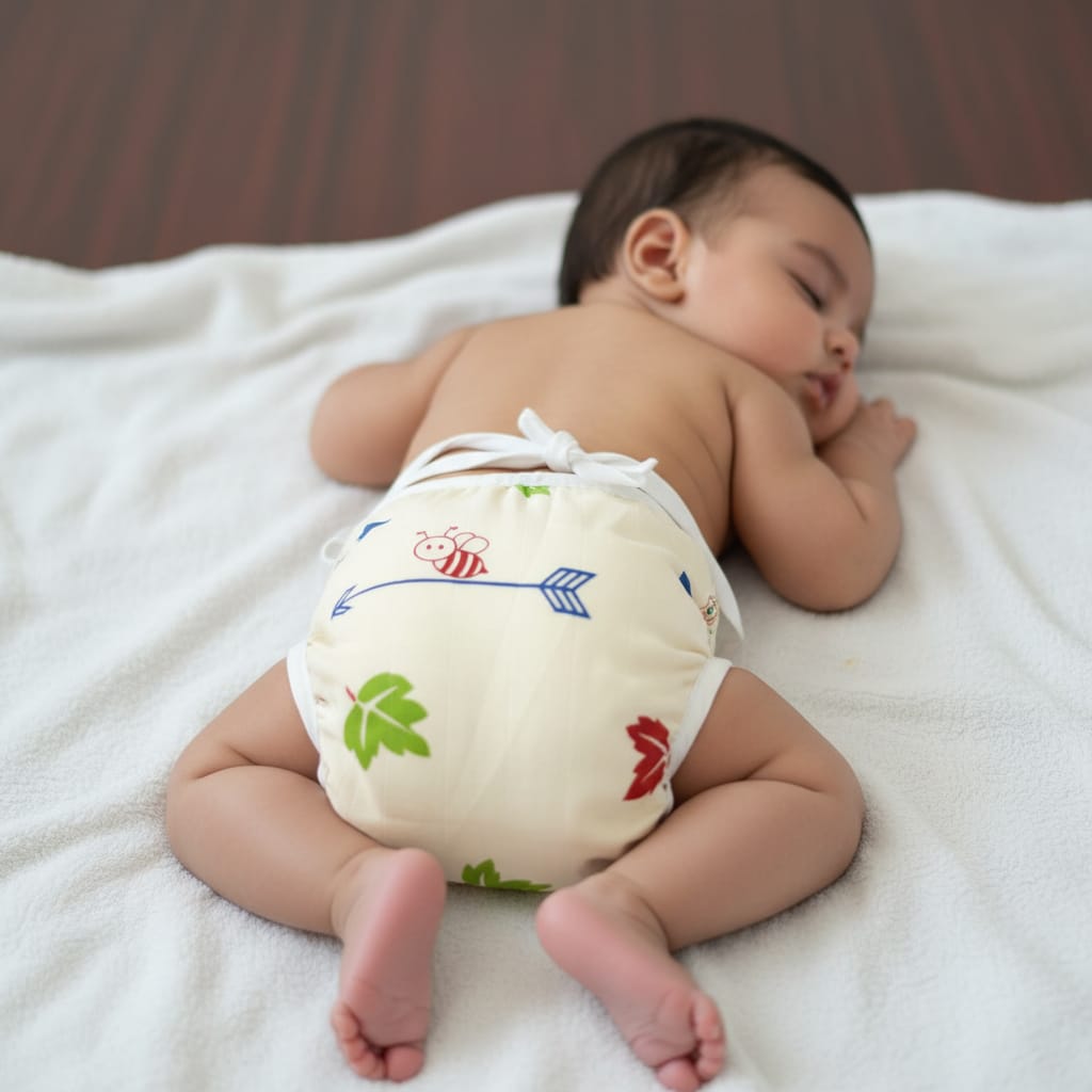Baby Muslin Langot Nappy (6-Layer Cotton Padding) pack of - 1