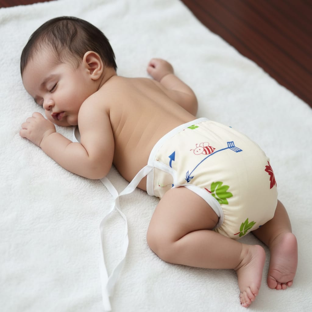 Baby Muslin Langot Nappy (6-Layer Cotton Padding) pack of - 1