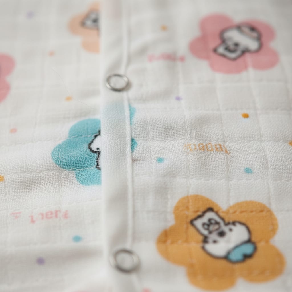 Baby Muslin Sleeveless Jabla Set pack of - 1