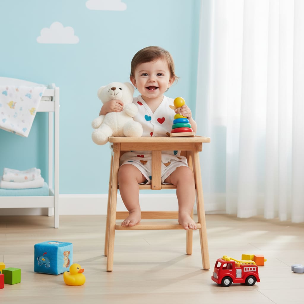 Baby Muslin Sleeveless Jabla Set