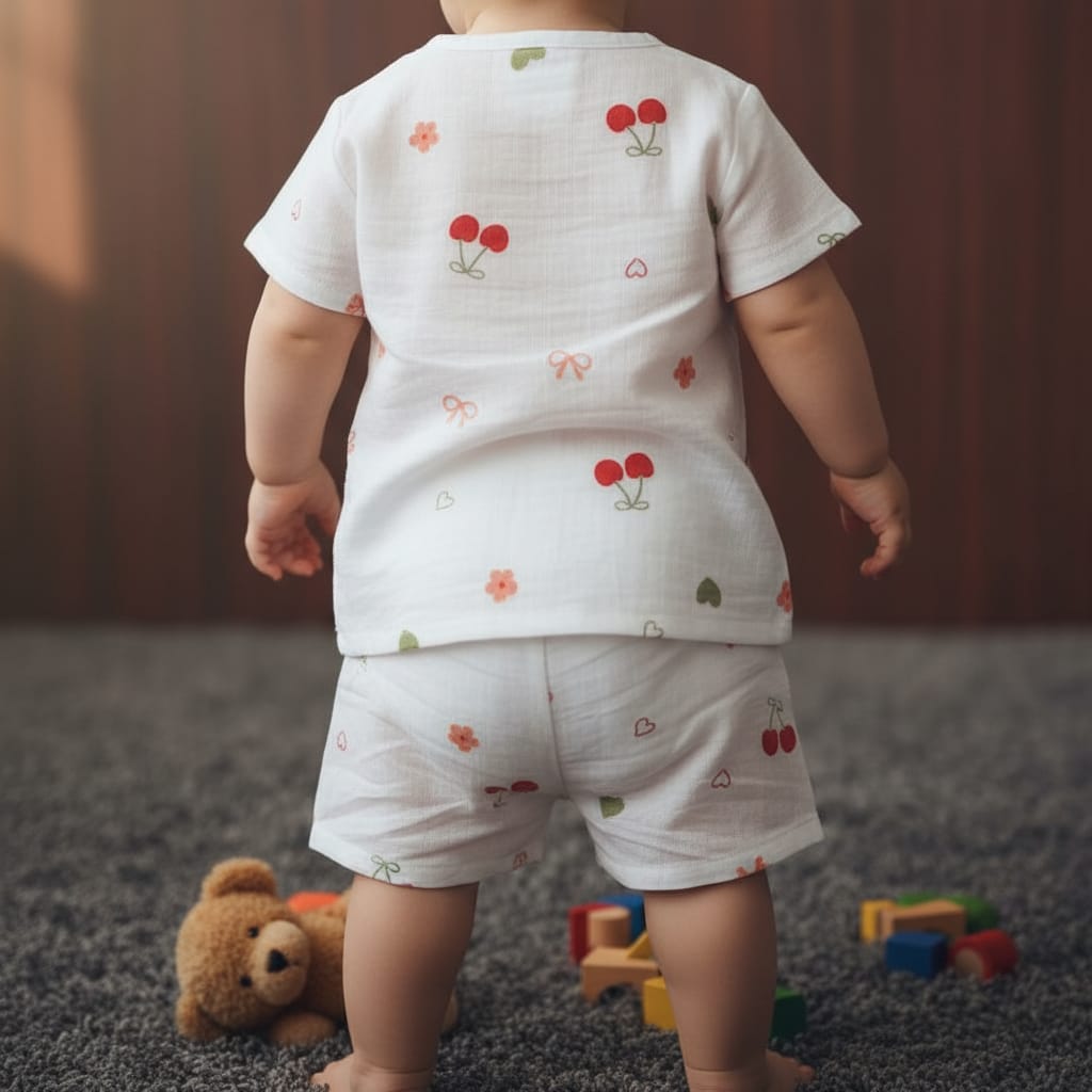 Baby Boy Muslin Half Sleeve Jabla Set Pack of - 1