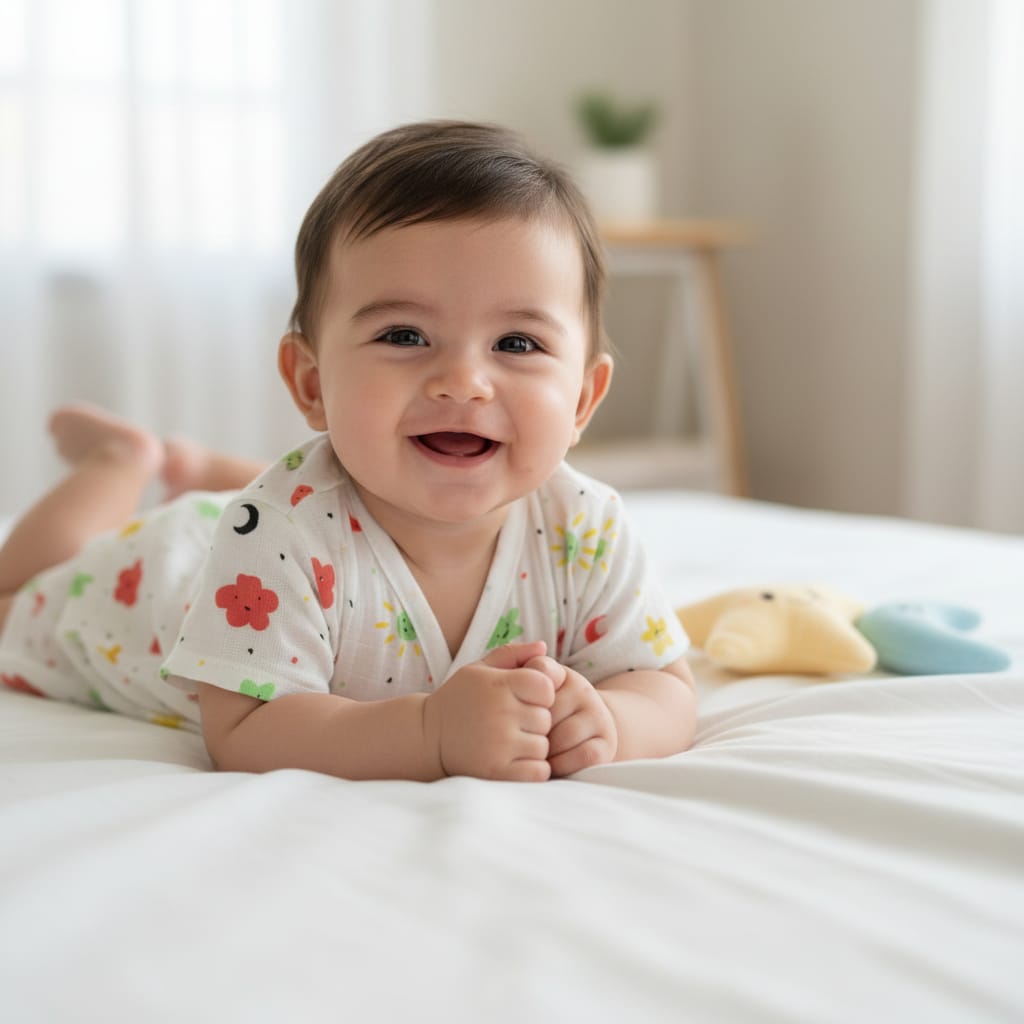 Baby Boy Muslin Half Sleeve Jabla Set Pack of - 1